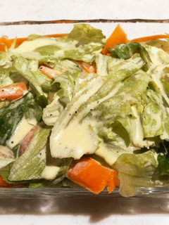 レンジで簡単!人参とレタスの温サラダ風!-レシピのメイン写真