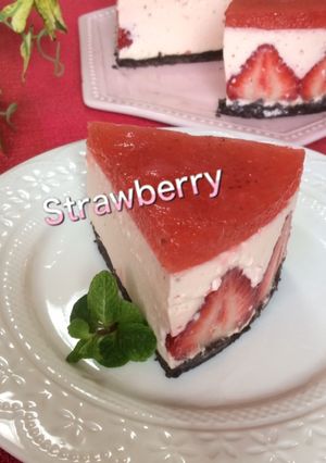 ストロベリーレアチーズケーキ-レシピのメイン写真