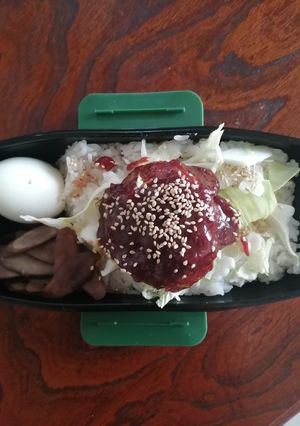 旦那弁当51『煮込みハンバーグ弁当』-レシピのメイン写真