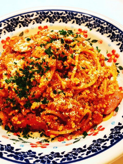 鶏そぼろリメイクで!簡単ボロネーゼパスタ-レシピのメイン写真