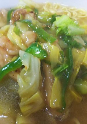簡単中華・豚野菜あんかけの塩ラーメン-レシピのメイン写真
