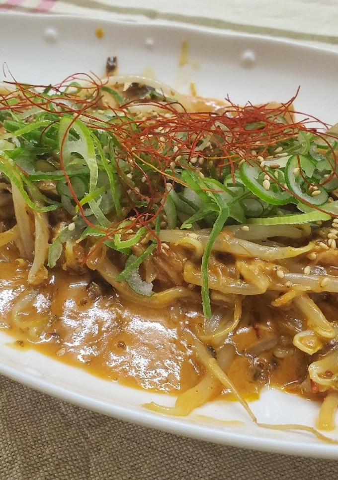 ガチでもやしとサバ缶味噌煮の坦々炒め-レシピのメイン写真