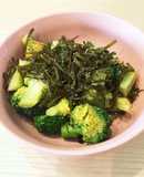 ブロッコリーと出汁がら昆布のゴマ醤油炒め