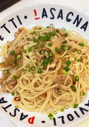 豚コマと玉ねぎの和風パスタ-レシピのメイン写真