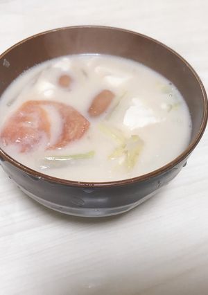 ダイエットに！トマト豆乳スープ-レシピのメイン写真