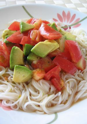 トマトとアボカドのさっぱりそうめん-レシピのメイン写真
