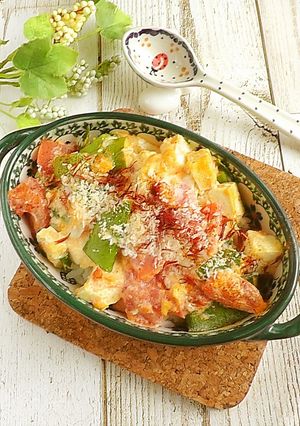 トマトと卵の豆腐ドリア♪-レシピのメイン写真