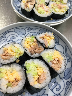 簡単・はーとねこの巻き寿司(3色巻)-レシピのメイン写真