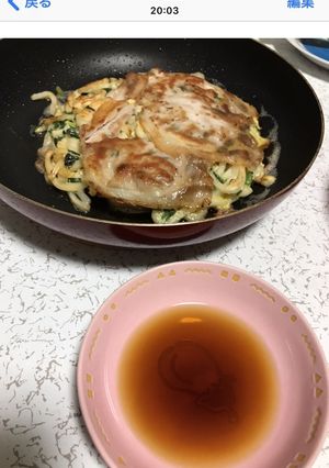餃子風味のうどん焼-レシピのメイン写真