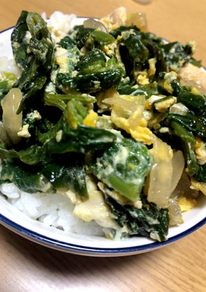 縮みほうれん草たっぷり親子丼-レシピのメイン写真