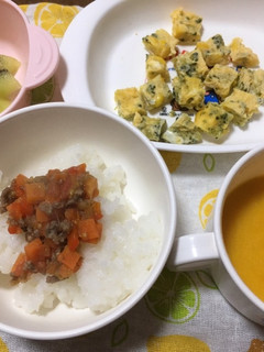 10ヶ月☆トマトご飯 たまご焼き スープ-レシピのメイン写真