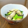 牡蠣と青葱の醤油炒め