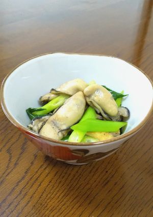 牡蠣と青葱の醤油炒め-レシピのメイン写真