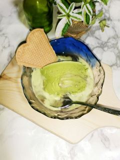 抹茶アイスを温か~いぜんざいに入れて♪-レシピのメイン写真