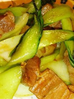 豚角煮とチンゲン菜のカレー炒め-レシピのメイン写真