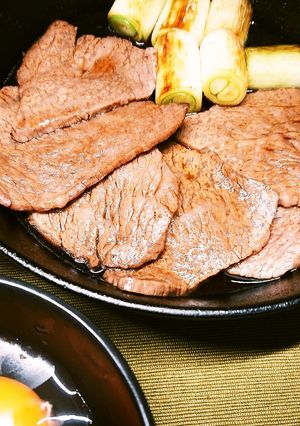 フライパンDE一人すき焼き肉＆おじや♪-レシピのメイン写真