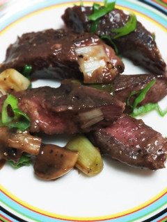 低温調理/ミスジステーキ肉オイスター炒め-レシピのメイン写真