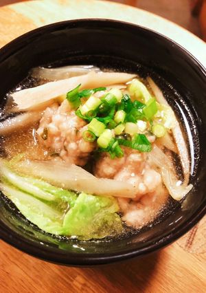 365スープ18冬のゴボウ白菜肉団子汁-レシピのメイン写真