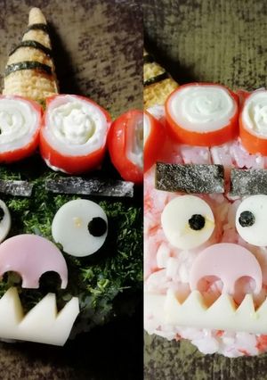 赤オニぎり靑オニぎり-レシピのメイン写真