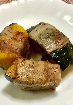 かぼちゃの豚バラ巻き-レシピのメイン写真