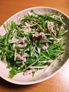 牛しゃぶと水菜のさっぱりサラダ-レシピのメイン写真