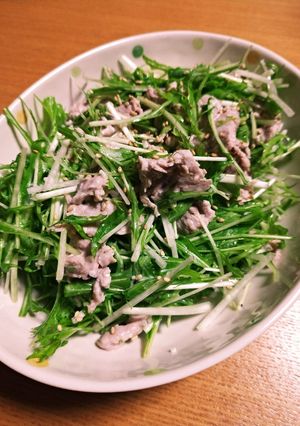 牛しゃぶと水菜のさっぱりサラダ-レシピのメイン写真