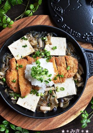 堅豆腐ときのこのカツ煮込み☆-レシピのメイン写真