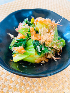 青梗菜の梅おかか醤油和え-レシピのメイン写真