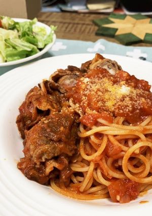 エリンギの肉巻きパスタ-レシピのメイン写真