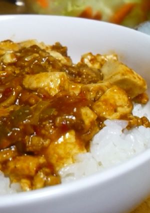 辛いぞ！四川風マーボー豆腐（丼）-レシピのメイン写真