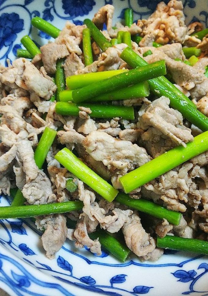 にんにくの芽と豚肉炒め-レシピのメイン写真