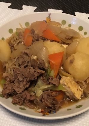 肉じゃが　すき焼き風-レシピのメイン写真