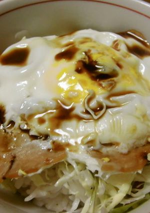 ハムエッグ丼-レシピのメイン写真