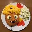 節分に!ワンプレート鬼オムライス