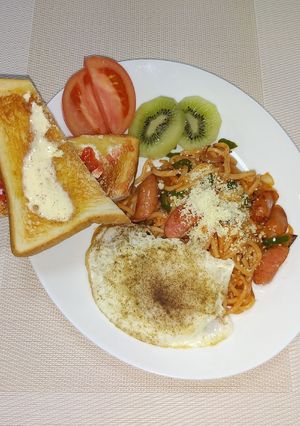 お昼に簡単スパゲッティ♪-レシピのメイン写真