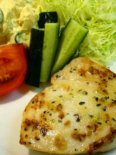 カジキマグロのにんにくハーブ焼き♪-レシピのメイン写真