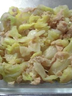 ツナ缶とキャベツのレンジ蒸し-レシピのメイン写真