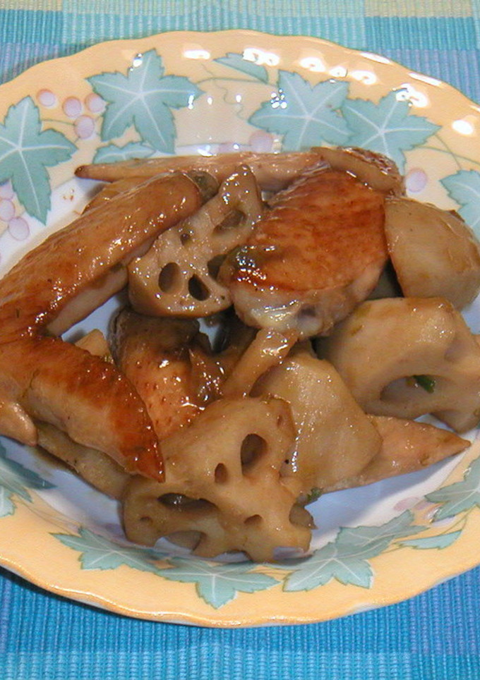 加賀れんこんと鶏手羽肉の中華風煮込み-レシピのメイン写真