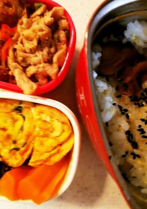タンパク質多めお弁当㉕かに玉とミニバーグ-レシピのメイン写真