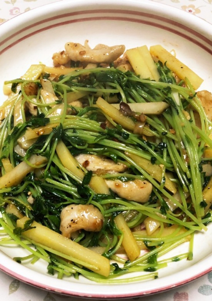 豆苗とじゃがいもの中華炒め-レシピのメイン写真