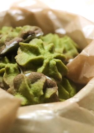 さっくり*.✽抹茶の絞り出しクッキー◌-レシピのメイン写真