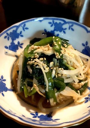 ニラともやしとえのきの和え物-レシピのメイン写真