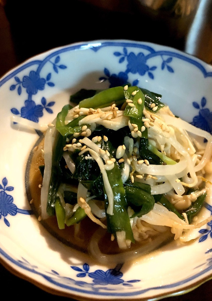 ニラともやしとえのきの和え物-レシピのメイン写真