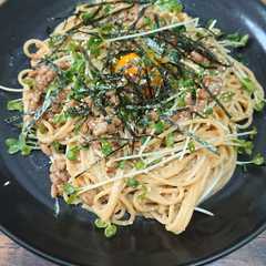 รูปของ 【これぞ至高】若干焼き納豆パスタ