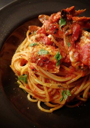 プロ直伝！ワタリガニの濃厚トマトパスタ-レシピのメイン写真