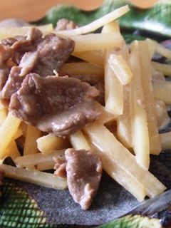 ジャガイモと牛肉のオイマヨ炒め-レシピのメイン写真