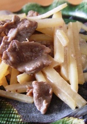 ジャガイモと牛肉のオイマヨ炒め-レシピのメイン写真