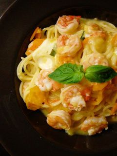 プロ直伝!エビのイエロートマトパスタ-レシピのメイン写真