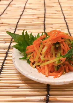 水菜と人参のポン酢和え-レシピのメイン写真