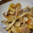 鶏ときのこのポン酢炒め